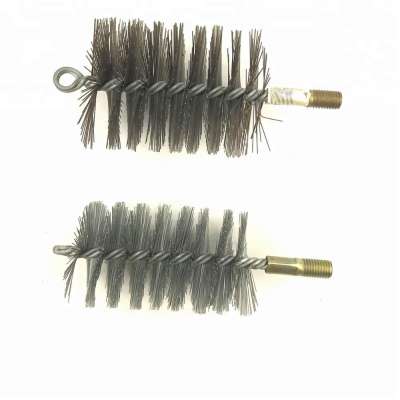 Galvanized steel wire or stainless or steel or brass wire tube brush with nut